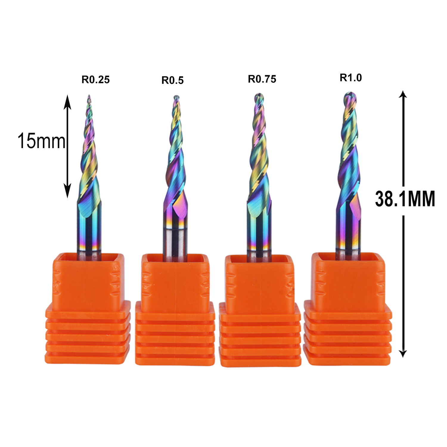 End Mill Set - DREANIQUE Juego de 4 fresas de