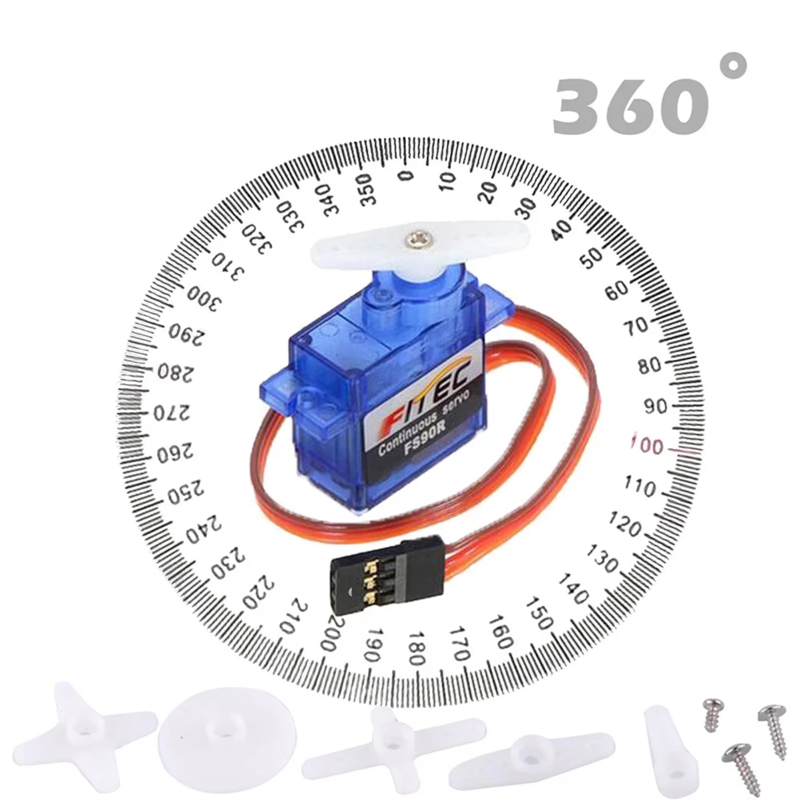 Servo FS90R de 9g, Rotación Co - Servo 9G reseña y precio