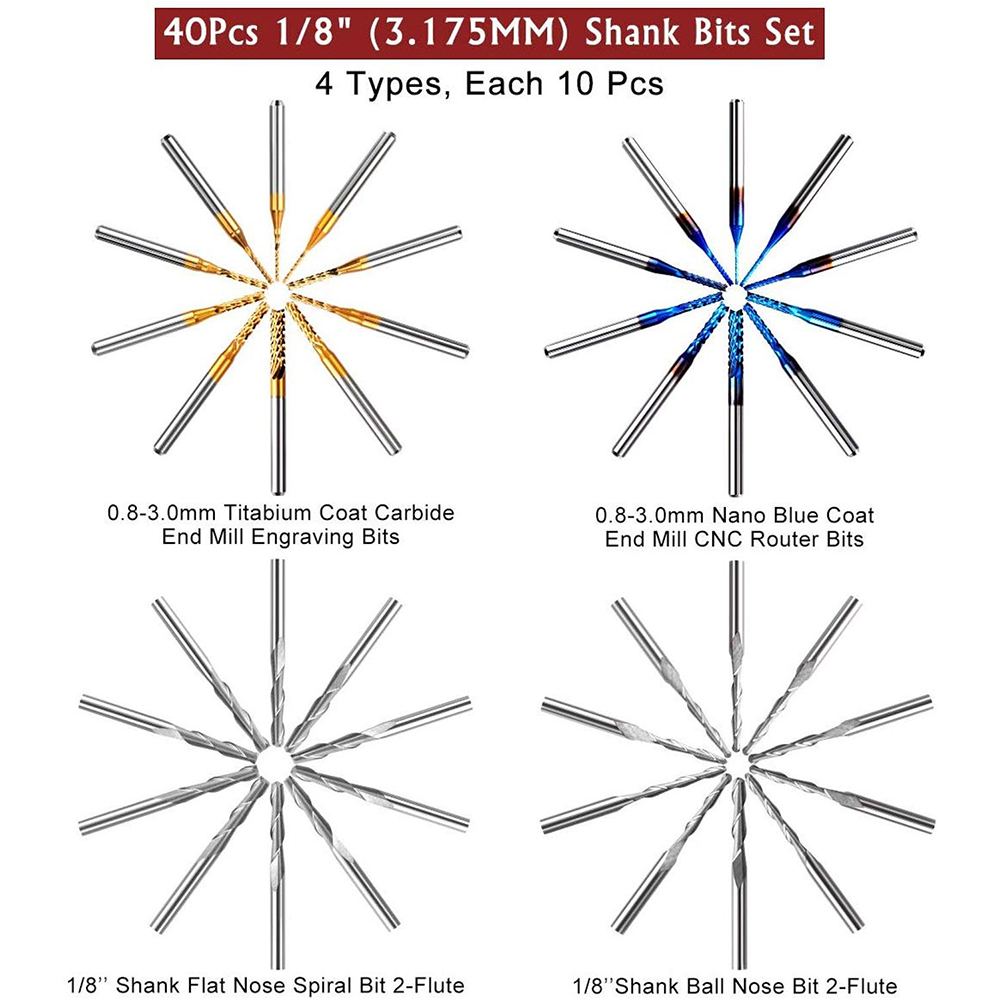 Juego de brocas de grabado Two - End Mill Set reseña y precio