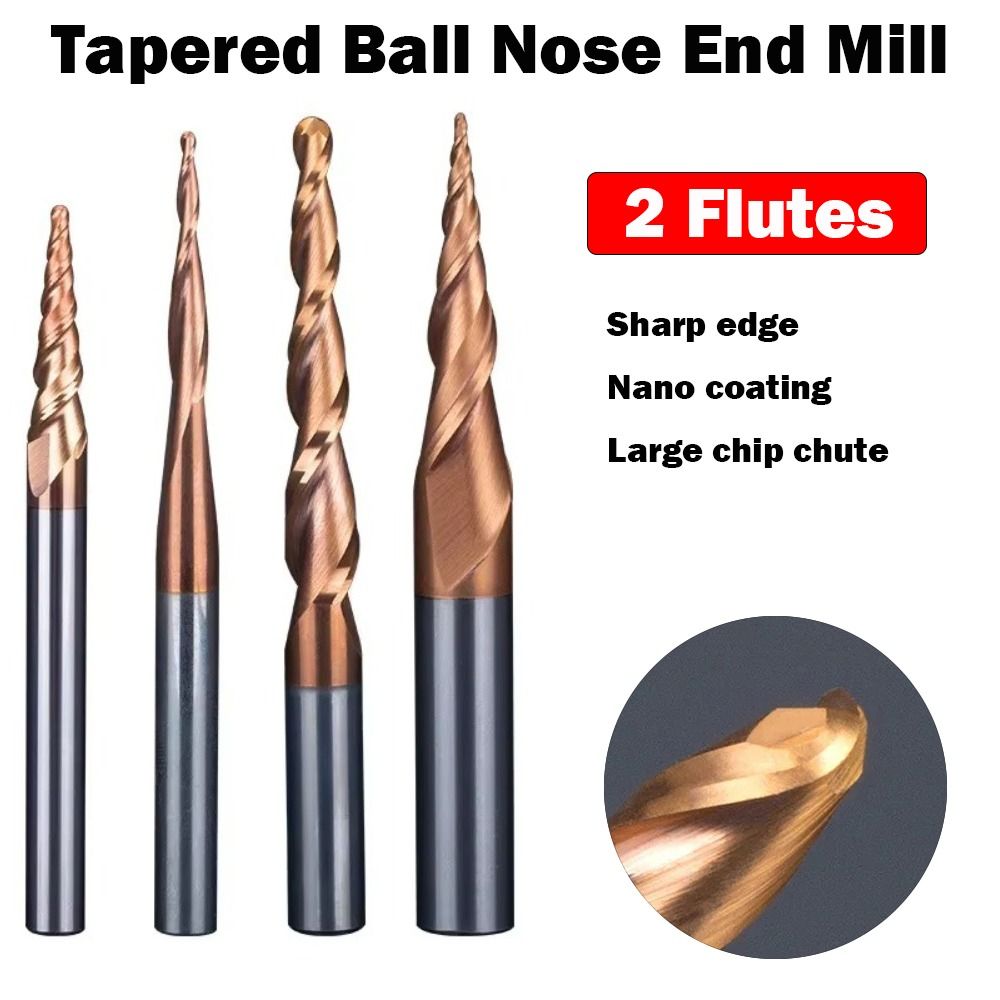HRC55 fresas de extremo cónica - End Mill Set reseña y precio