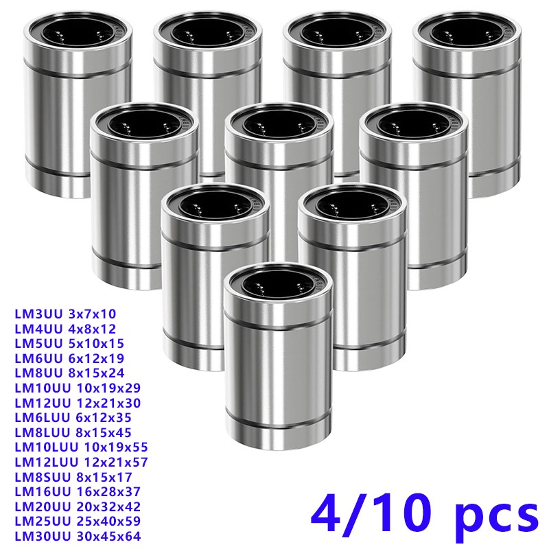 4/10 Uds LM8UU LM10UU LM16UU L - Linear Rod 8Mm reseña y precio