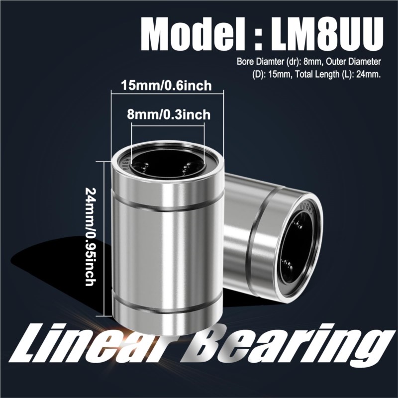 4/10 Uds LM8UU LM10UU LM16UU L - Linear Rod 8Mm reseña y precio